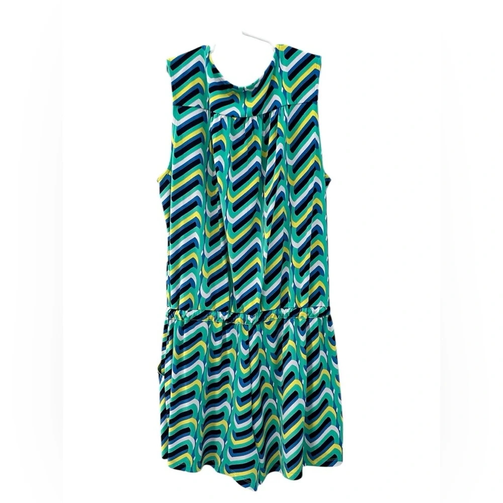 KAARI women’s colorful sleeveless romper pockets drawstring waist size SMALL
